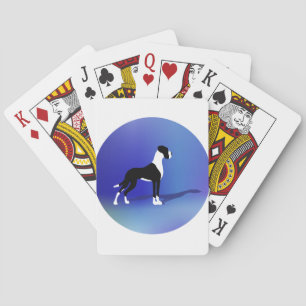 Baraja De Cartas Negro sobre azul