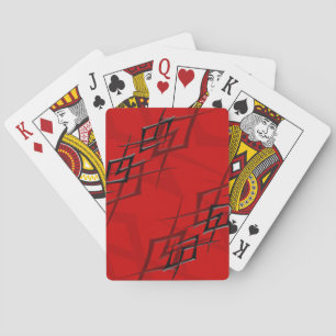 Baraja De Cartas Negro sobre tarjetas de juego "Thorn" rojas