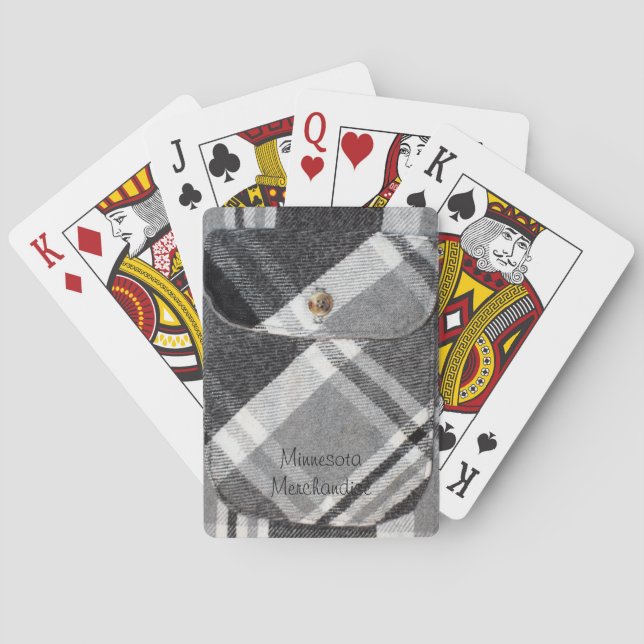 Baraja De Cartas Negro y blanco (Reverso)