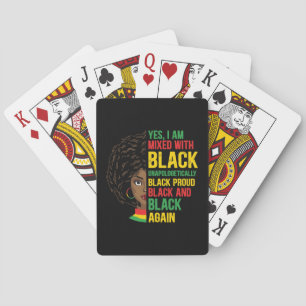 Baraja De Cartas Negro y orgulloso   Sin remordimientos   Reina neg