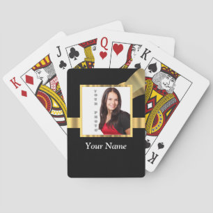 Baraja De Cartas Negro y plantilla del instagram del oro
