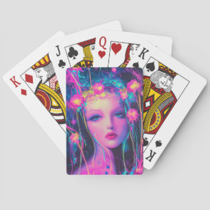 Baraja De Cartas Neon Alien Goddess
