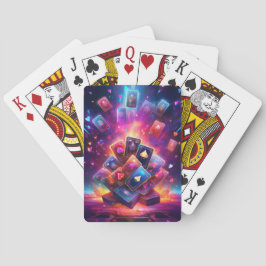 Baraja De Cartas Neón en explosión