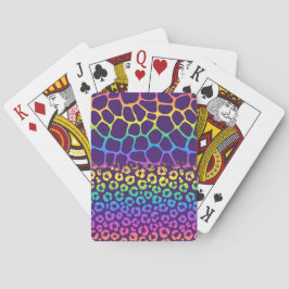 Baraja De Cartas Neon Giraffe y Leopard