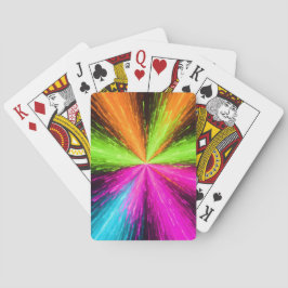 Baraja De Cartas Neon Radial Burst Explosion