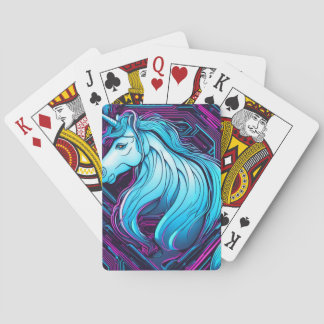 Baraja De Cartas Neón unicornio