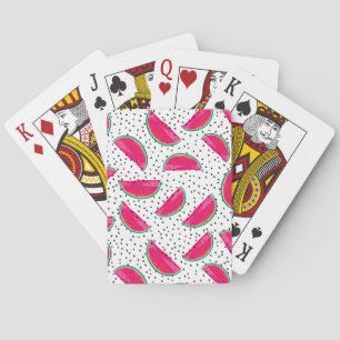 Baraja De Cartas Neon Watermelon on Seeds Pattern