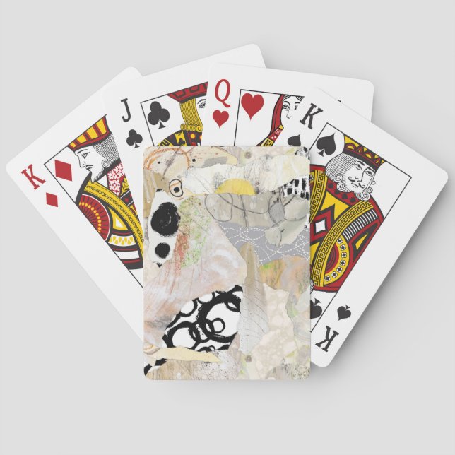 Baraja De Cartas Neutral Elegant Abstract Collage Design (Reverso)