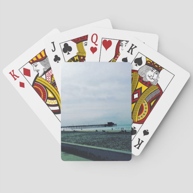 Baraja De Cartas Newport Pier, Newport Beach, California (Reverso)