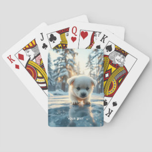 Baraja De Cartas Nieve de invierno alegre y suave