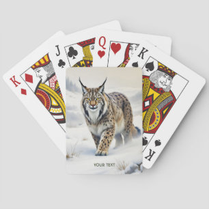 Baraja De Cartas Nieve de invierno de Fantasy Cute Lynx