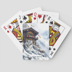 Baraja De Cartas Nieve de Leopardo Blanco dulce