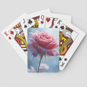 Baraja De Cartas Nieve rosa rosada de fantasía