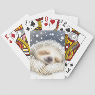 Baraja De Cartas Nieve suave durmiendo en la boca