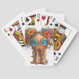 BARAJA DE CARTAS NIÑA ADORABLE DE VERANO