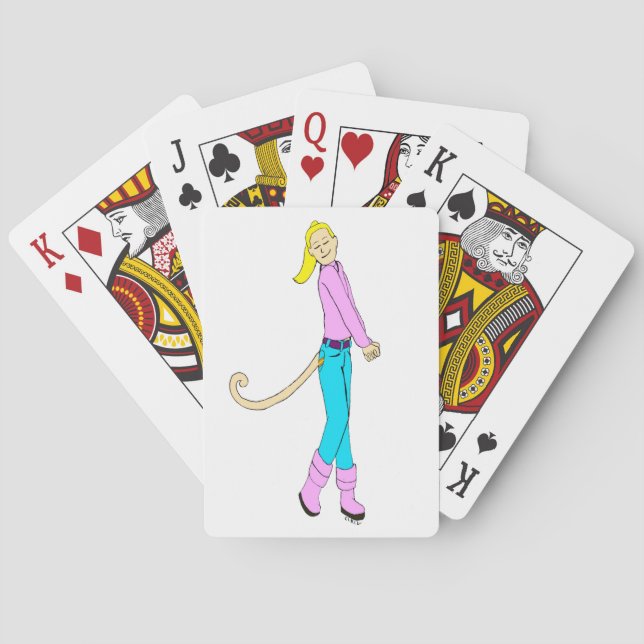 Baraja De Cartas niña con cola (Reverso)