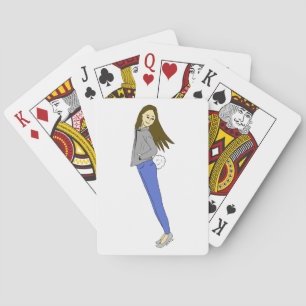 Baraja De Cartas niña con cola de conejo