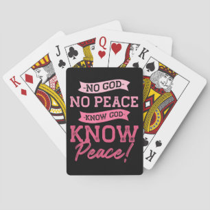Baraja De Cartas Ningún Dios, Ninguna Paz, Conocer a Dios, Conocer