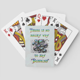 Baraja De Cartas Ningunas burbujas enojadas