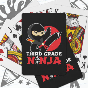 Baraja De Cartas Ninja Kick de 3er grado vuelve a la escuela