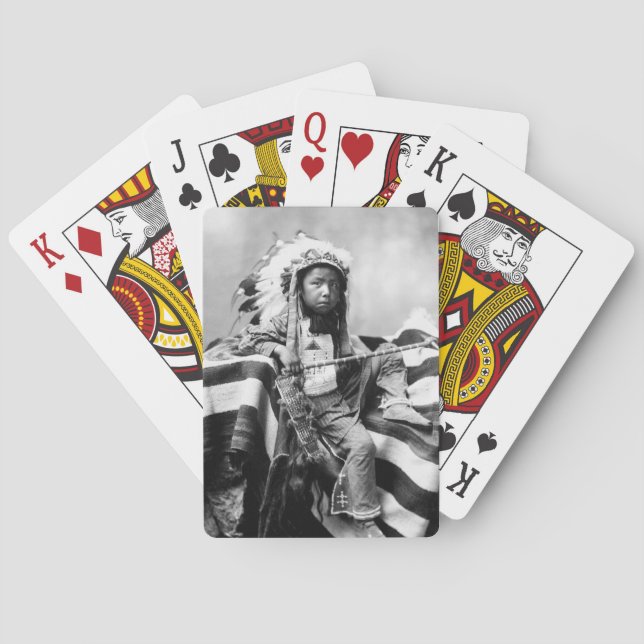 Baraja De Cartas Niño americano nativo, 1899 (Reverso)