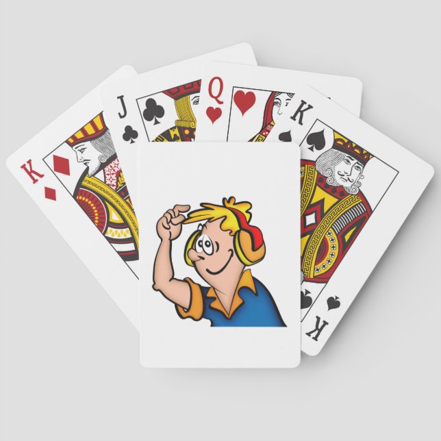Baraja De Cartas Niño Con Auriculares (Reverso)