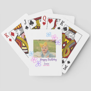 Baraja De Cartas Niños bebé primer cumpleaños añadir fecha añadir f