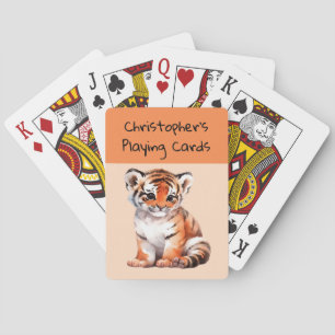 Baraja De Cartas Niños de melocotón naranja tigre