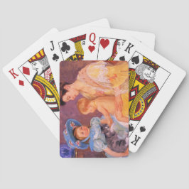 Baraja De Cartas Niños jugando con un gato (por Mary Cassatt)