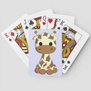 Baraja De Cartas Niños lindos del dibujo animado de la jirafa del