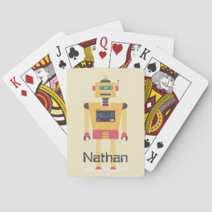 Baraja De Cartas Niños personalizados del Ilustracion de robots ret