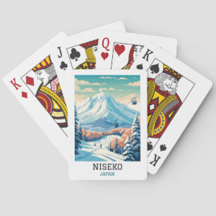 Baraja De Cartas Niseko Japón Viaje de Invierno Vintage 