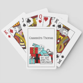 Baraja De Cartas No abrir hasta que Navidad presente navidad