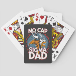 Baraja De Cartas No Cap Sigma Dad Viking Graphic Tee for Fathers