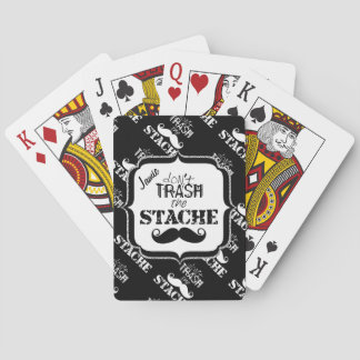 Baraja De Cartas No destrocen el bigote de bigote retro hipster
