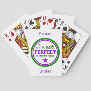 Baraja De Cartas No es una tarjeta de juego personalizado perfecta