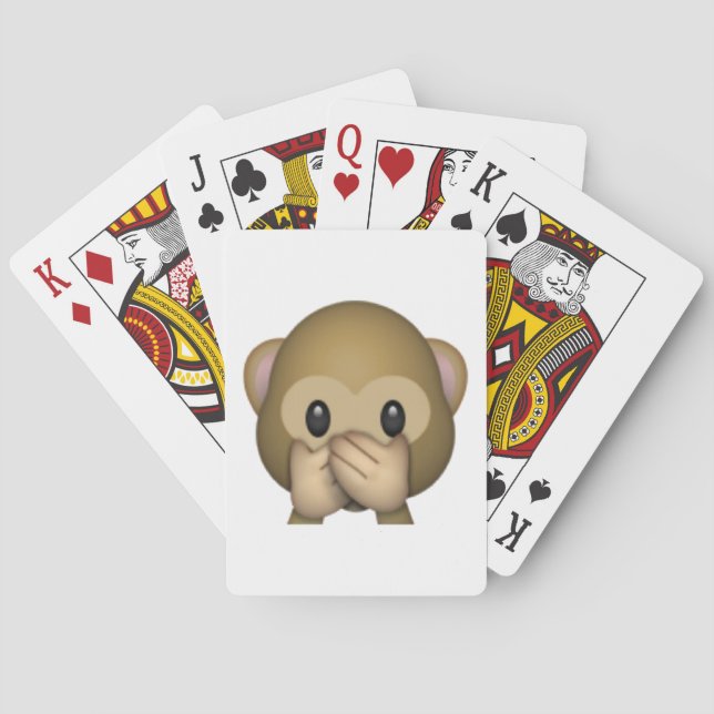 Baraja De Cartas No hablar mal mono - Emoji (Reverso)