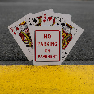 Baraja De Cartas No hay aparcamiento en señal de advertencia de trá