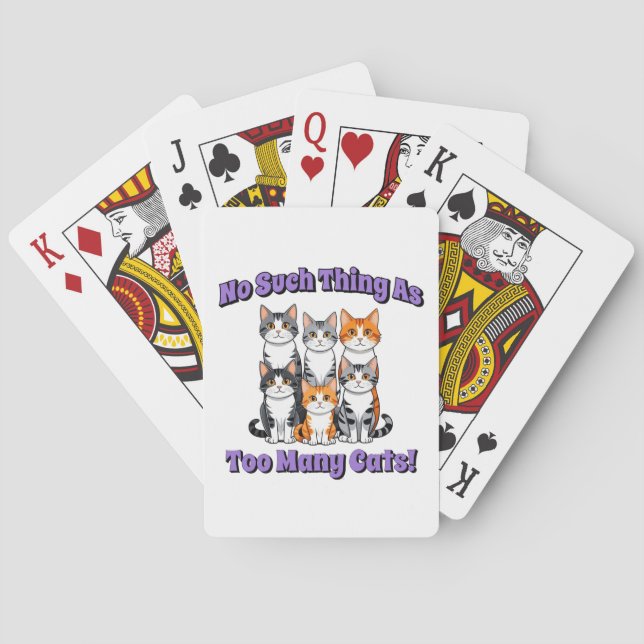 Baraja De Cartas ¡No hay tal cosa como demasiados gatos! (Reverso)