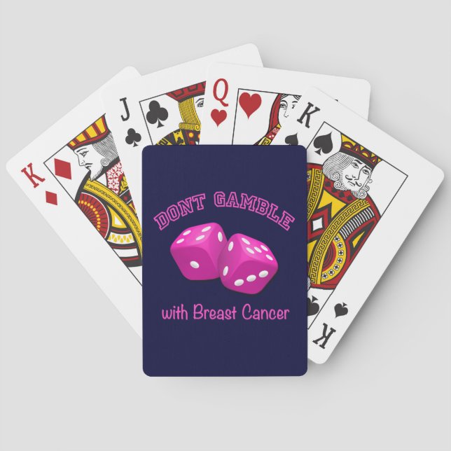 Baraja De Cartas No juegues con el cáncer de mama (Reverso)