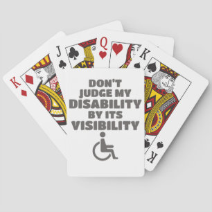 Baraja De Cartas No juzguen la discapacidad por su conciencia de la