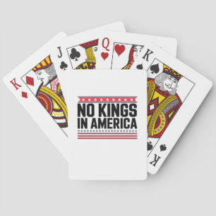 Baraja De Cartas No Kings In America USA Diseño Negrita