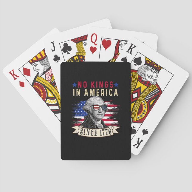 Baraja De Cartas No Kings In America USA Flag Retro Cool Style (Reverso)