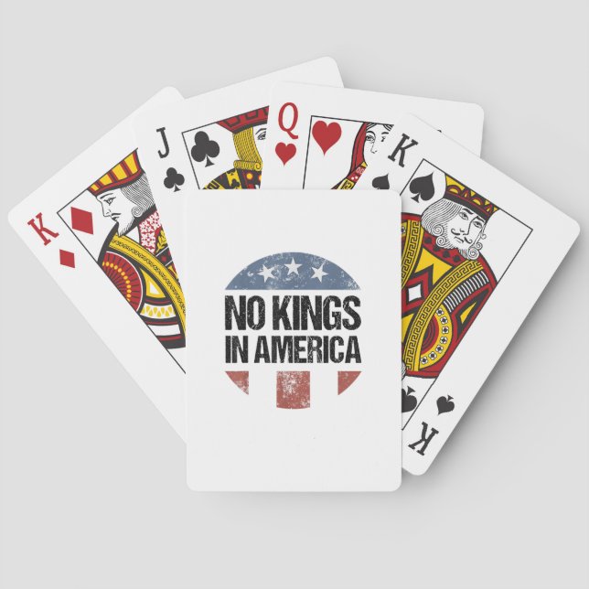 Baraja De Cartas No Kings In America Vintage Patriotic No Kings Cre (Reverso)