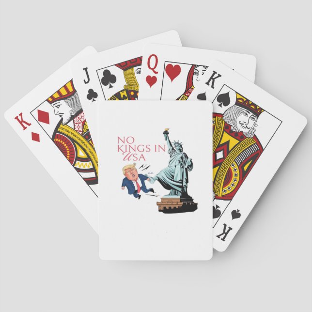 Baraja De Cartas No Kings In USA Statue Of Kicking Out Fump Classic (Reverso)