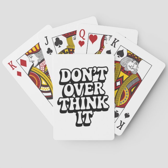 Baraja De Cartas ¡No lo pienses demasiado! (Reverso)