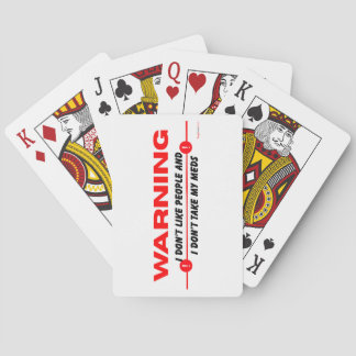 Baraja De Cartas No me gustan las personas y no tomo mis medicament