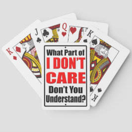 Baraja De Cartas No me importa