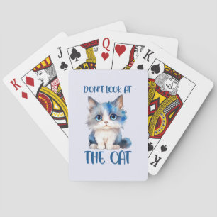 Baraja De Cartas No mires la frase del gato gracioso