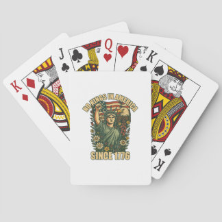 Baraja De Cartas No Reyes En América Estatua De Justicia Para Inmig